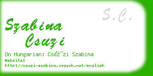 szabina csuzi business card